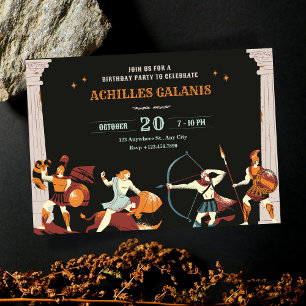 Convite Aniversário de mitologia Heroes