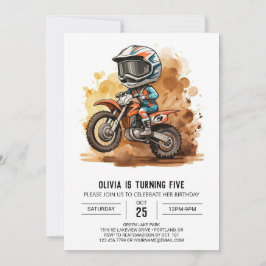 Convite Aniversário de motocicleta de Crianças Mágicas
