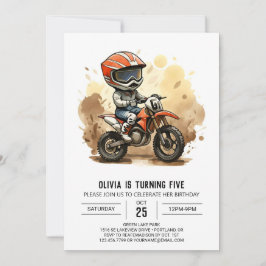 Convite Aniversário de motocicleta fora de estrada
