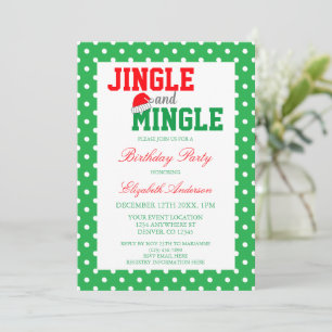 Convite Aniversário de Natal Jingle e Mingle
