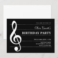 Aniversário de notas de música clássica