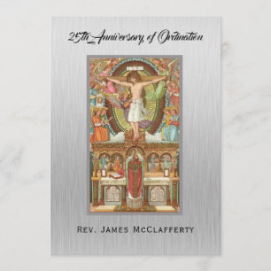 Convite Aniversário de Ordenação de Padre Católico