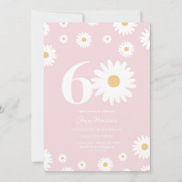 Convite Aniversário de Padrão Floral Retro de Sessenta Ano