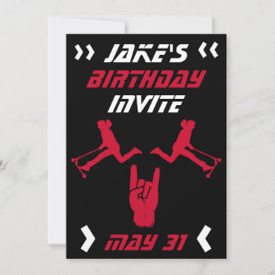 Convite Aniversário de Patinete de Truques para Meninos