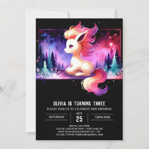 Convite Aniversário de Pequeno Cavalo Bonito