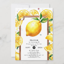 Aniversário de Pequeno Limão Editável