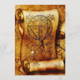 Convite Aniversário de pergaminho antigo do mapa do tesour