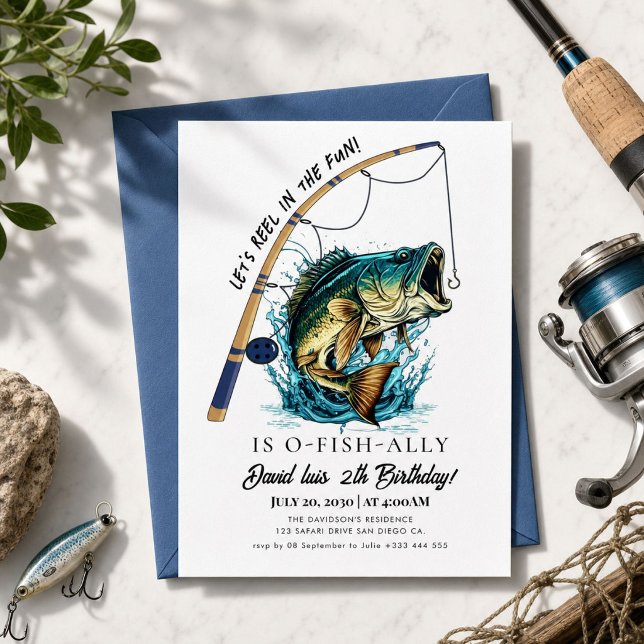 Convite Aniversário de pesca (Criador carregado)