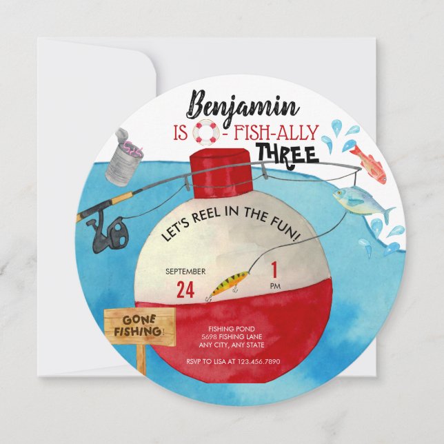 Convite Aniversário de Pesca (Frente)