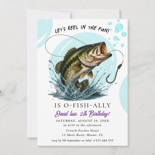Convite Aniversário de pesca (Frente)