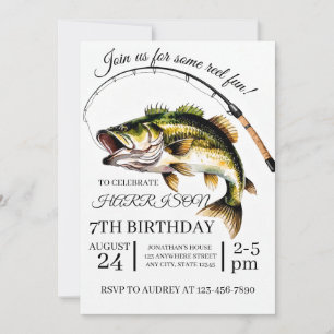 Convite Aniversário de Pesca Editável