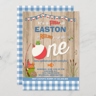 Convite Aniversário de Pesca O-Fish-Ally Um Partido