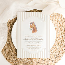 Aniversário de Pônei Castanho Neutro Montar Cavalo