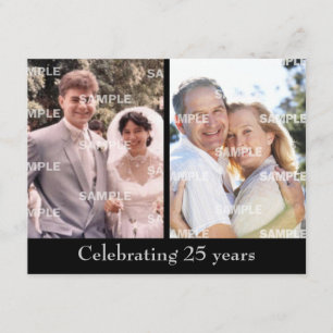 Convite Aniversário de Prata de 25 Anos Passado e Presente