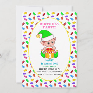 Convite Aniversário de Primeiro Ano de Bebê Fofo