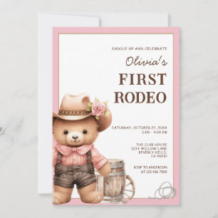 Convite Aniversário de Primeiro Rodeio de Caubói de Ursa