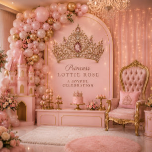 Convite Aniversário de Princesa Luxuosa