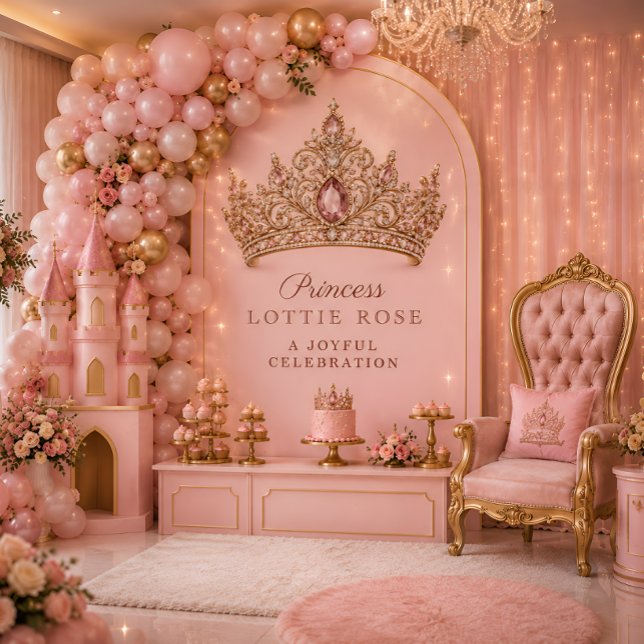 Convite Aniversário de Princesa Luxuosa (Criador carregado)