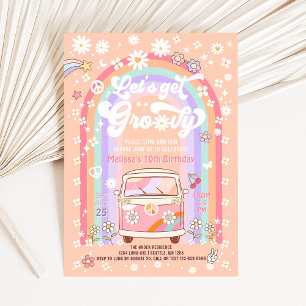 Convite ANIVERSÁRIO DE QUALQUER IDADE Vamos Ficar Groovy V