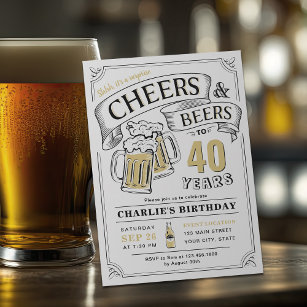 Convite Aniversário De Qualquer Velhice E Cerveja