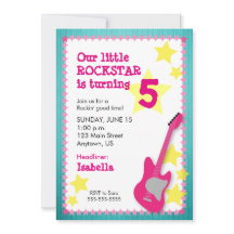 Aniversário de Rockstar com Violão Rosa