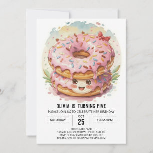 Convite Aniversário de Rosquinhas Girinosas Encantadas