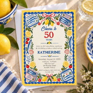 Convite Aniversário de Sardinhas e Limões Mediterrâneos