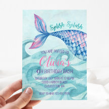 Aniversário de Sereia em Aquarela
