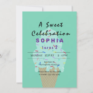 Convite Aniversário de Sorvete Doce
