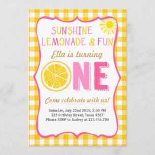 Convite Aniversário de Sunshine e Lemonade