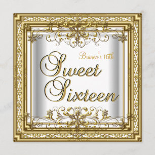 Convite Aniversário de Sweet Sixteen Menina Adolescente Ou