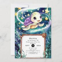 Aniversário de Tartaruga de Crianças Náuticas Magn