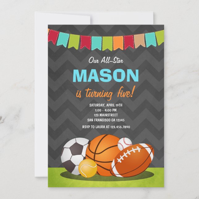 Convite Aniversário de Todas as Estrelas (Frente)