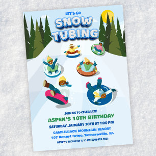 Convite Aniversário de Tubo de Neve Étnico Afro-Americano
