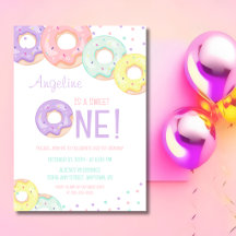 Aniversário de um ano com Donuts Coloridos e Delic