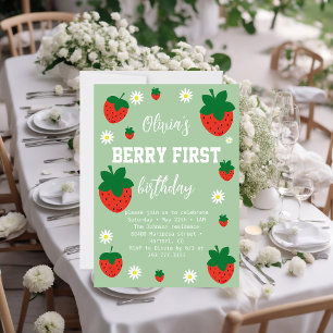 Convite Aniversário de um ano da Morango Berry