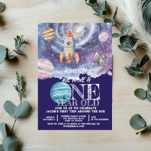 Convite Aniversário de Um Ano de Astronauta no Espaço Exte