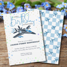 Aniversário de um ano do menino Avião de combate A