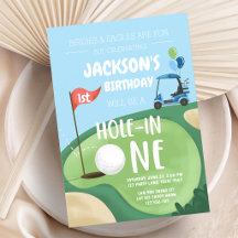 Aniversário de um ano do menino de Hole In One Gol