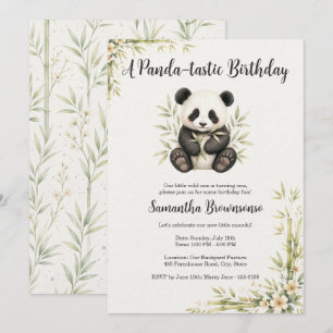 Convite Aniversário de um ano do Panda Fofo