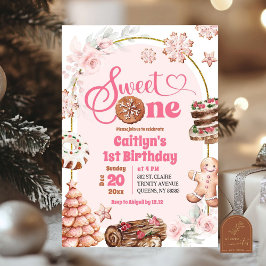Convite Aniversário de um ano Natal Doce Inverno
