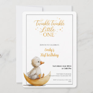 Convite Aniversário de Um Ano Twinkle Twinkle Little One