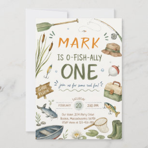 Convite Aniversário de um menino pescador