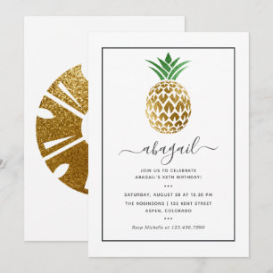 Convite Aniversário de Verão de Pineapple