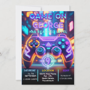 Convite Aniversário de Video Game