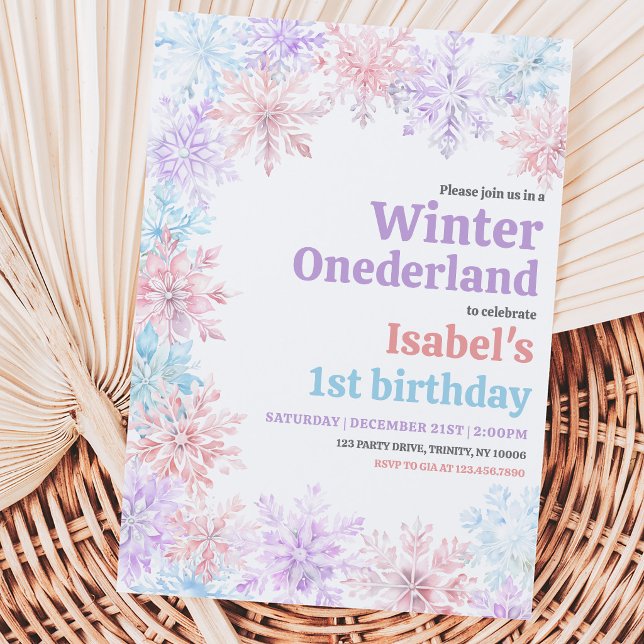 Convite Aniversário de Winter Onderland (Criador carregado)