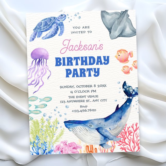 Convite aniversário debaixo do mar (Criador carregado)