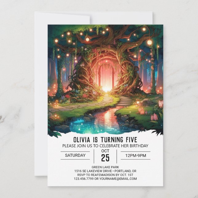 Convite Aniversário Digital da Terra Marinha Adorável (Frente)