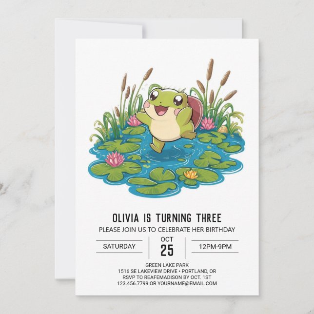 Convite Aniversário digital do Sapo Magro (Frente)