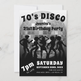 Convite Aniversário Disco dos Anos 70 | Bola de Brilho Pra